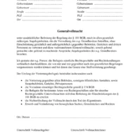 Vollmacht - Beglaubigte Übersetzung
